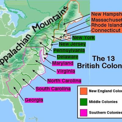 Timeline: 13 Colonies