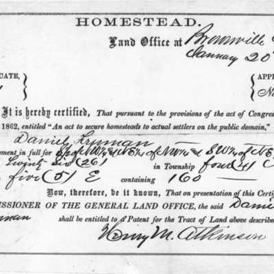 Timeline: Homestead Act