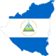 Nicaragua map flag
