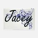 Jacey artistic name design with flowers magnets