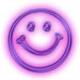 Purple smiley face
