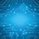 Blue circuit board pcb vector background