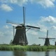 Historic dutch windmill at kinderdijk circa 1740