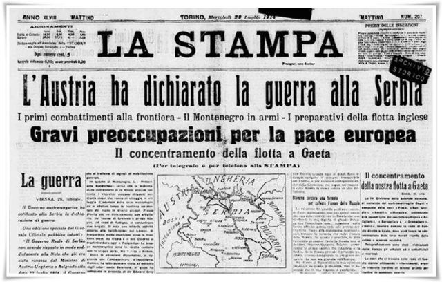 Quando Scoppiò La Prima Guerra Mondiale