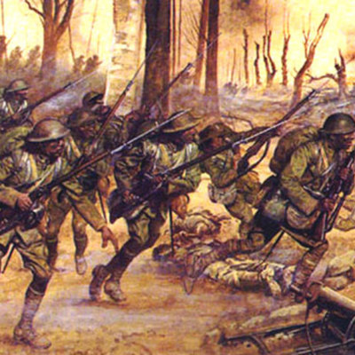 Timeline: World War I, The Treaty of Versailles, and The Great Depression.