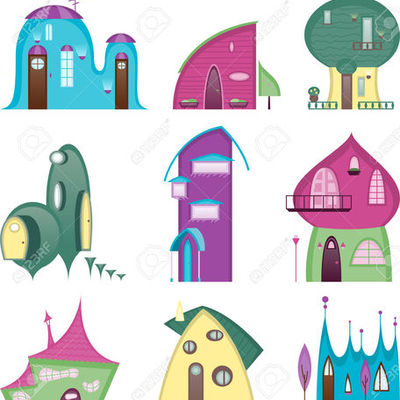 Timeline: Houses of different times.