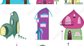 Timeline: Houses of different times.