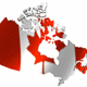 Canadian flag background for canada map