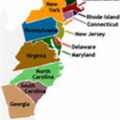 Timeline: 13 Colonies began In 1557 and the first English settlement in North America was established. Virginia Dare was the first American child of engilish parents was born in Roanoke, VA.