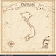 Stock vector vietnam old treasure map