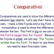 Definition of comparison