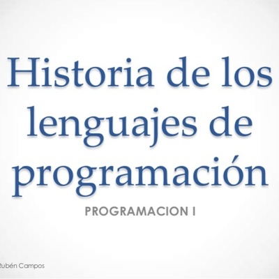 Timeline: Historia de los lenguajes de progamacion