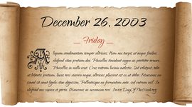 Timeline: . I WAS BORN ON DECEMBER 26 2003