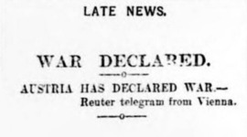Timeline: Short-Term Causes of WW1