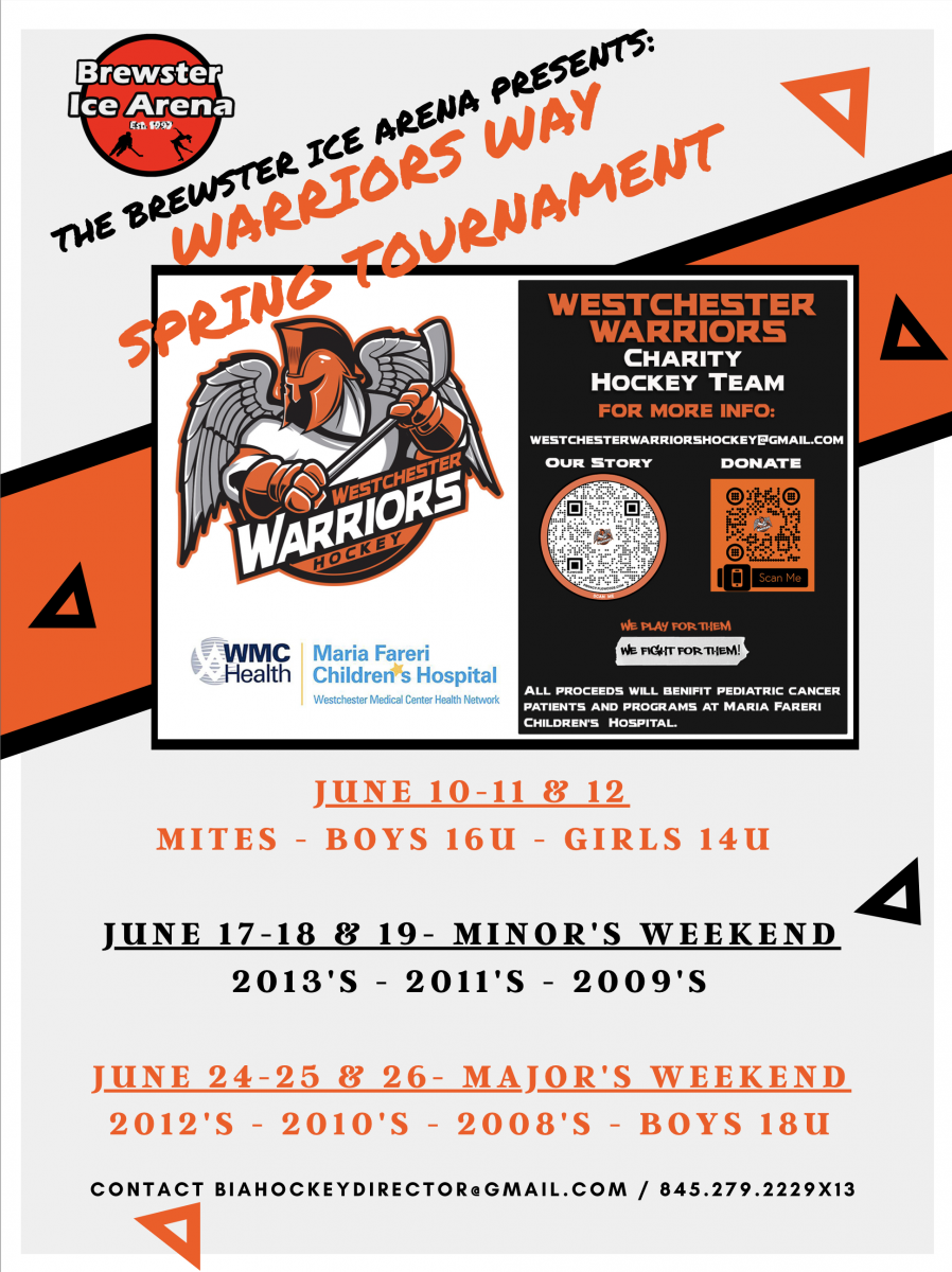 Westchester Warriors Hockey WARRIORS WAY FUNDRAISER TOURNAMENT WEEK 3