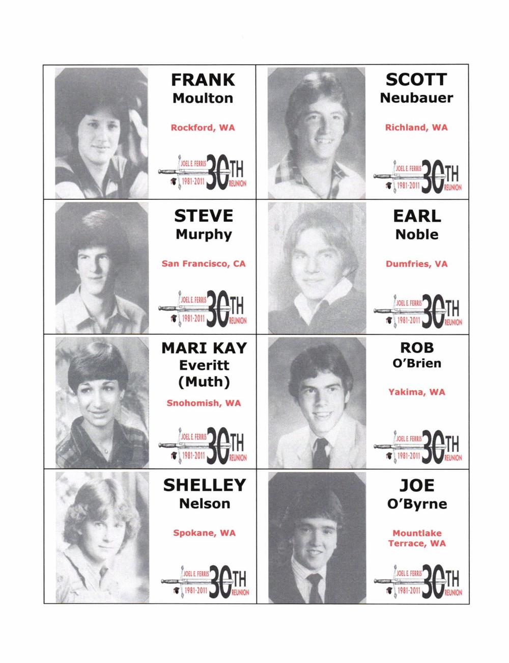 Reunion Name Badges