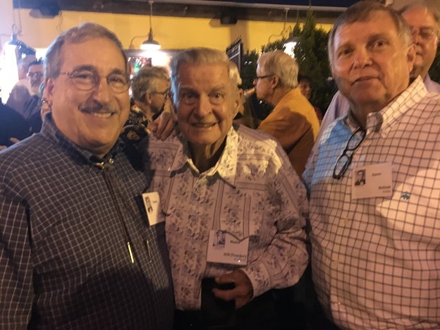 With Homs Hill are Shawn Kelsall and Steve Nelson, 50th R E Lee HS Reunion, October 2018.