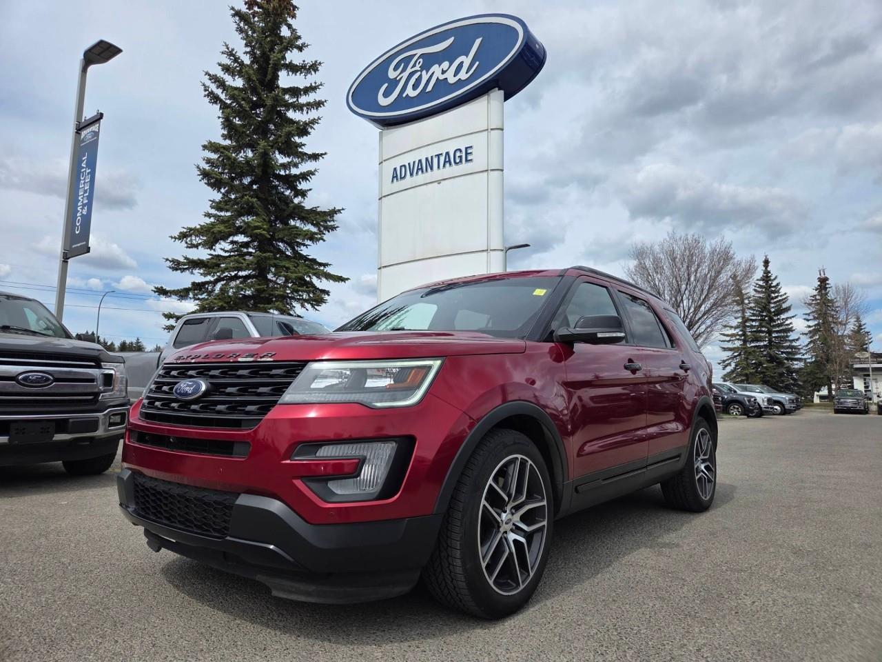 Red 2016 Ford Explorer Sport 4WD SUV / Crossover All-Wheel Drive 6-Speed Automatic