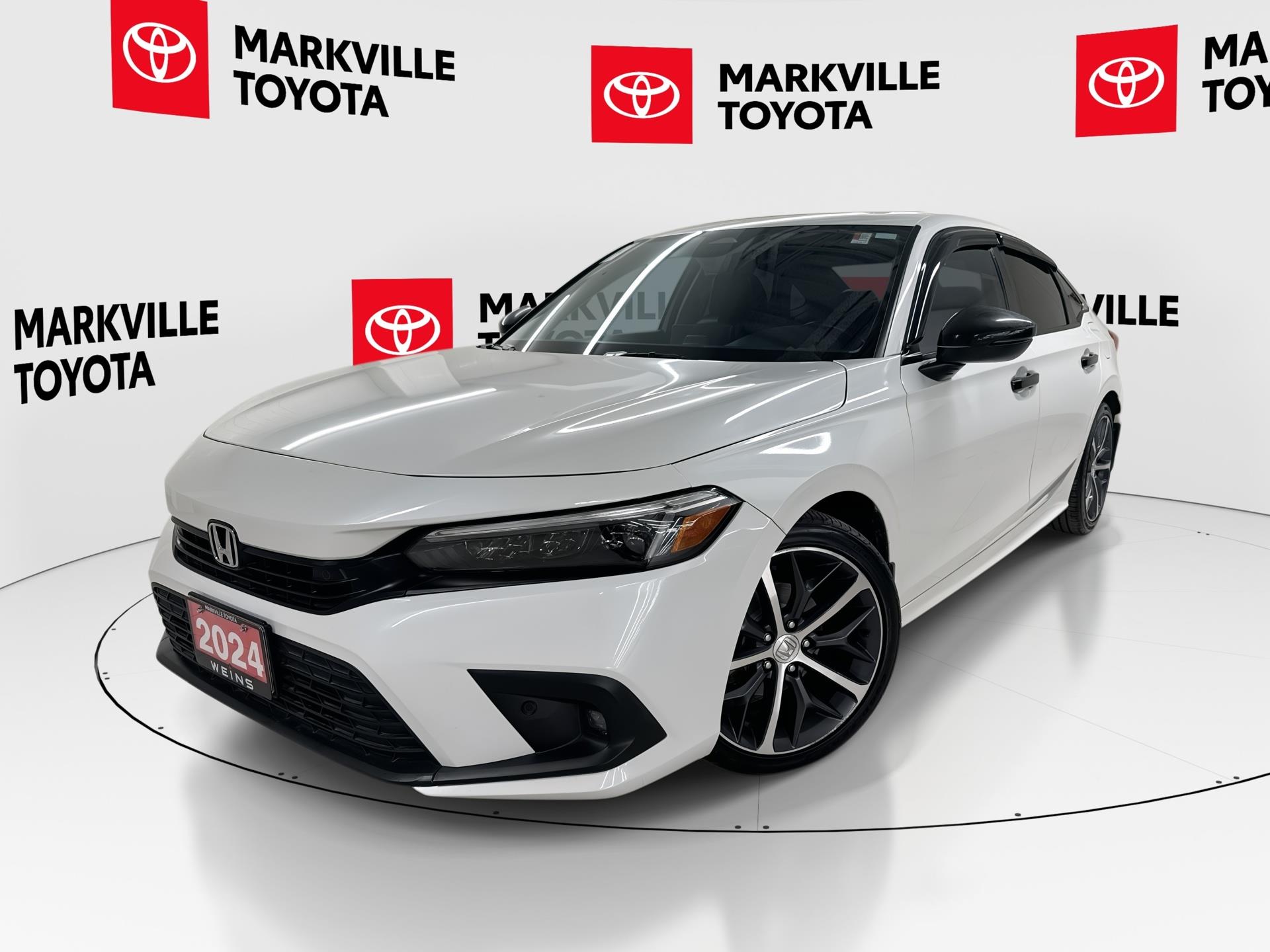White 2024 Honda Civic Touring FWD Sedan Front-Wheel Drive Continuously Variable Transmission