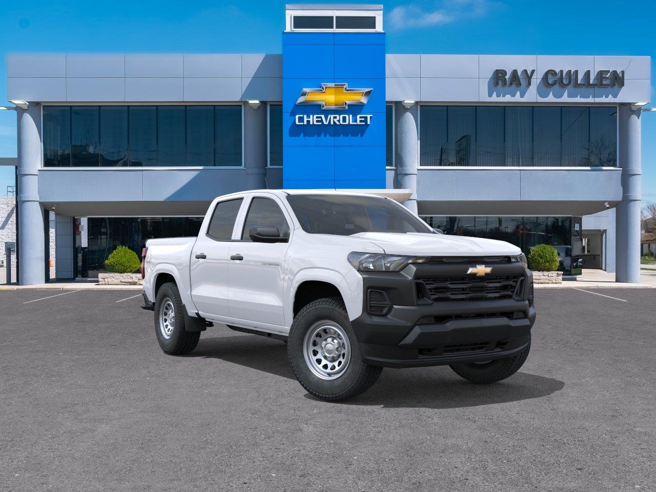 White 2026 Chevrolet Colorado Work Truck Crew Cab 4WD Pickup Truck Four-Wheel Drive 8-Speed Automatic