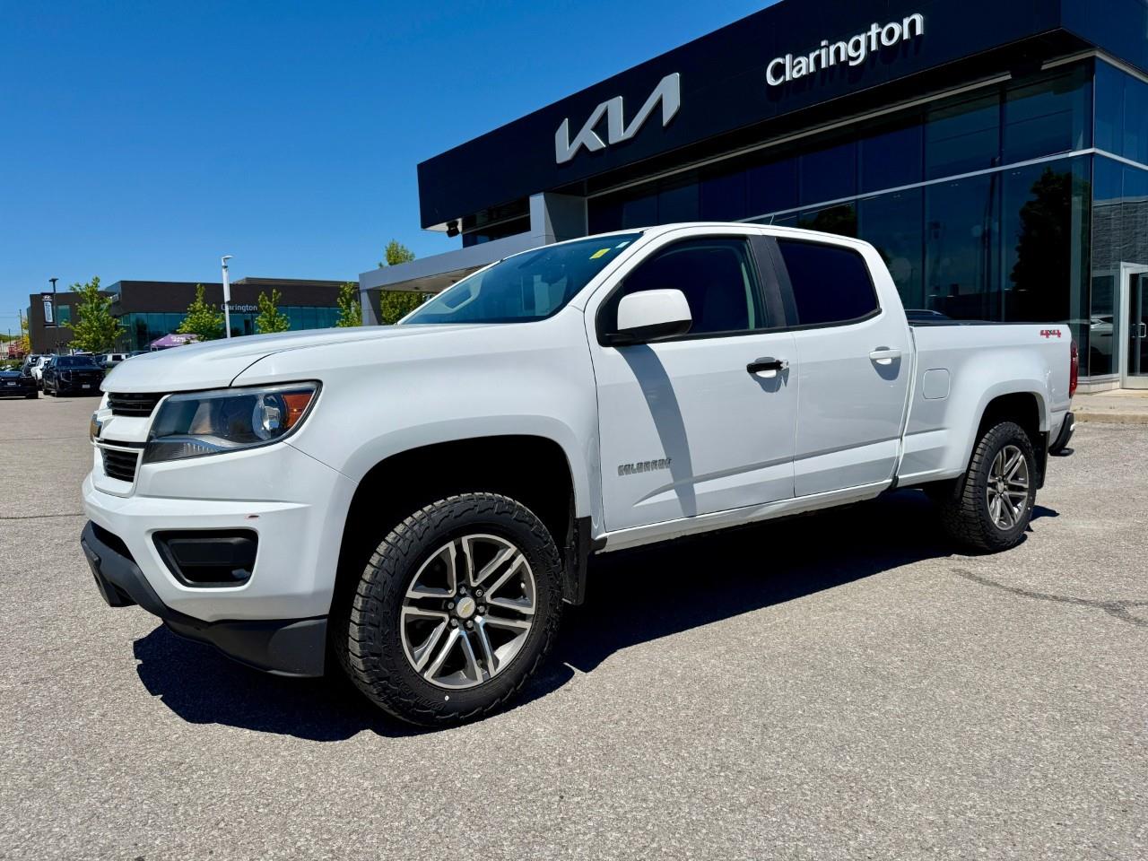 White 2019 Chevrolet Colorado Work Truck Crew Cab 4WD Pickup Truck Four-Wheel Drive 8-Speed Automatic
