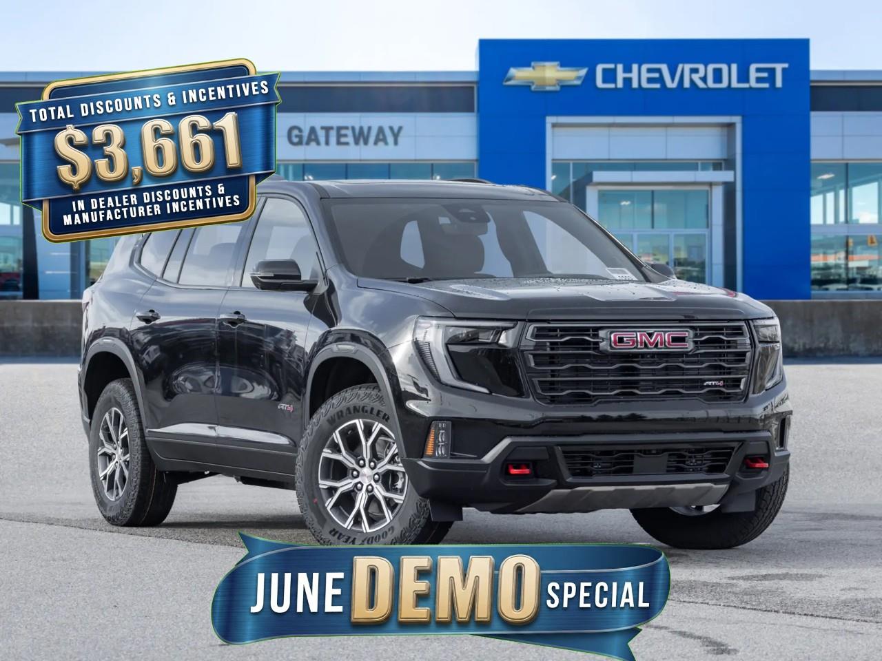 Black 2026 GMC Acadia AT4 AWD SUV / Crossover Four-Wheel Drive 8-Speed Automatic