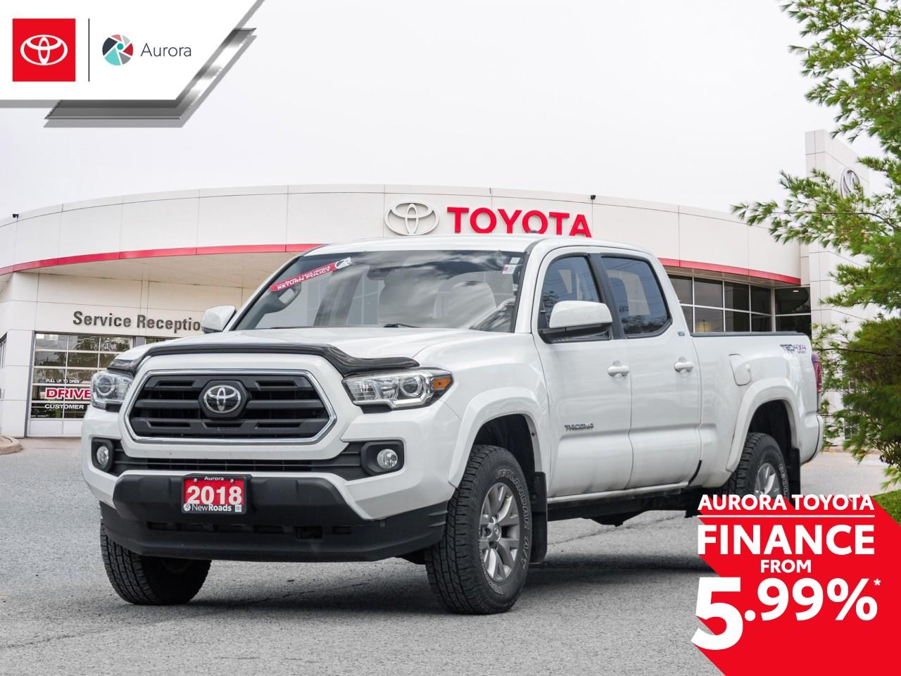 White 2018 Toyota Tacoma Pickup Truck Four-Wheel Drive 6-Speed Automatic