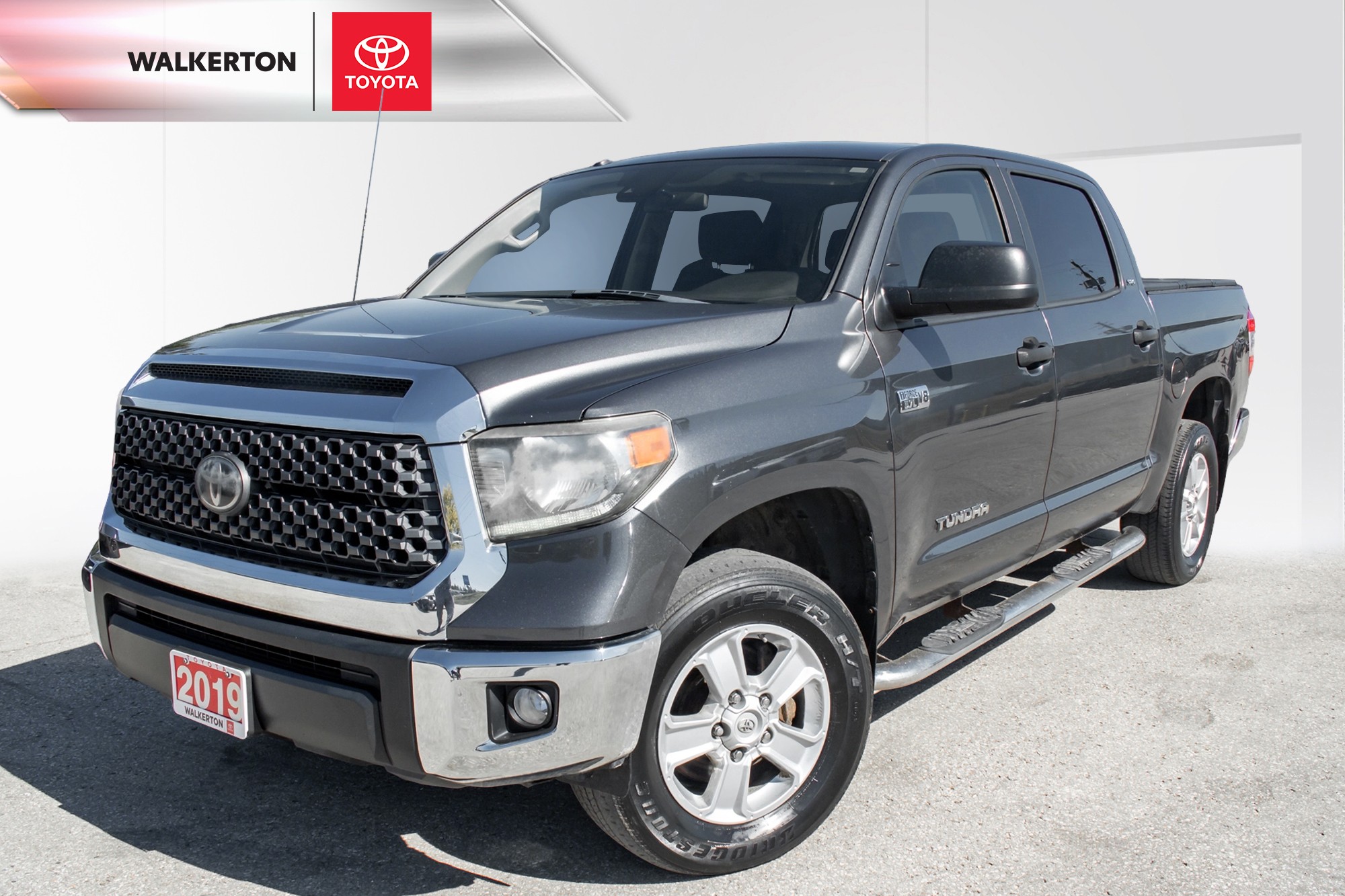 Gray 2019 Toyota Tundra SR5 CrewMax 5.7L 4WD Pickup Truck Four-Wheel Drive 6-Speed Automatic