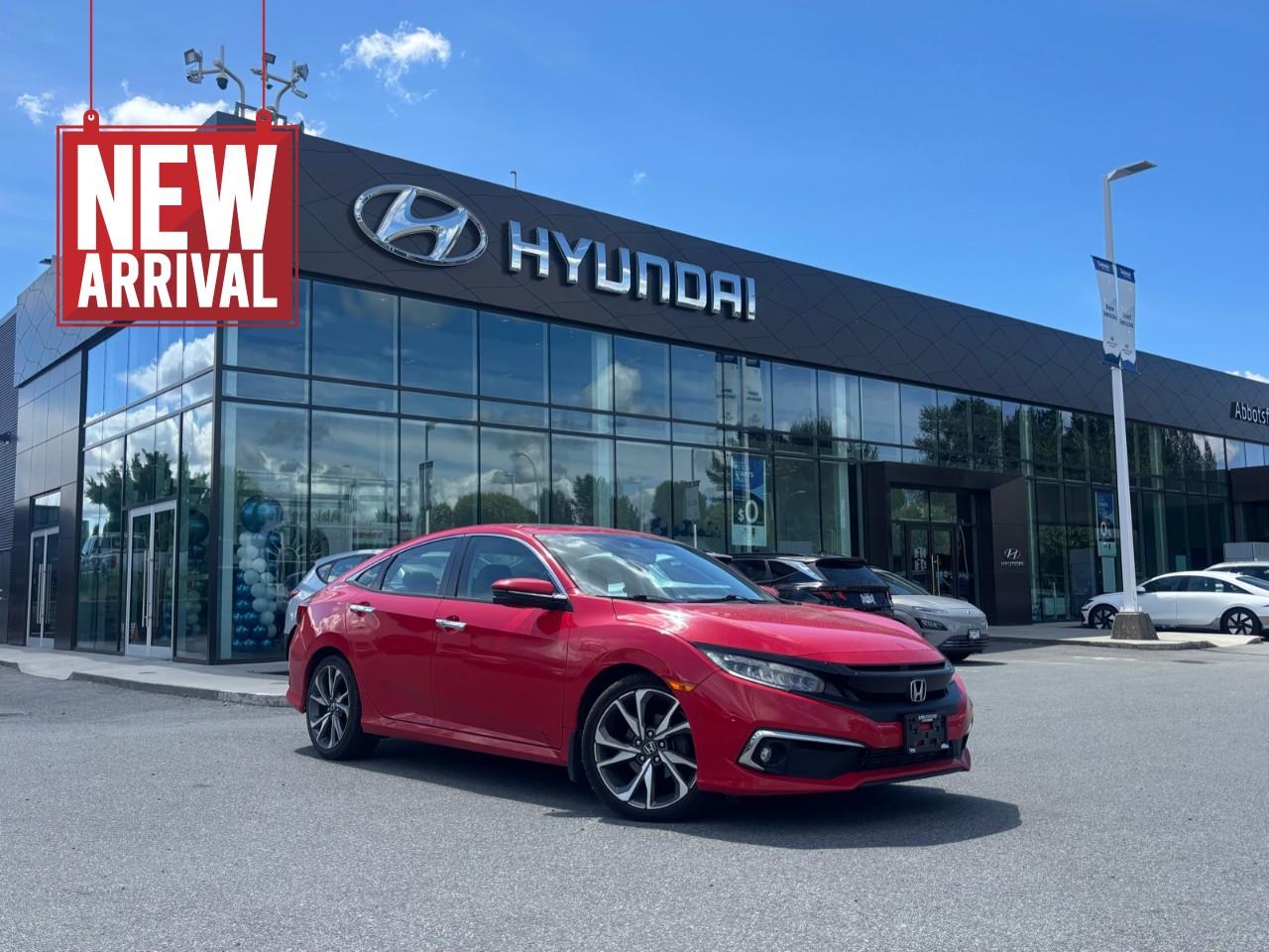Red 2019 Honda Civic Touring FWD Sedan Front-Wheel Drive Continuously Variable Transmission
