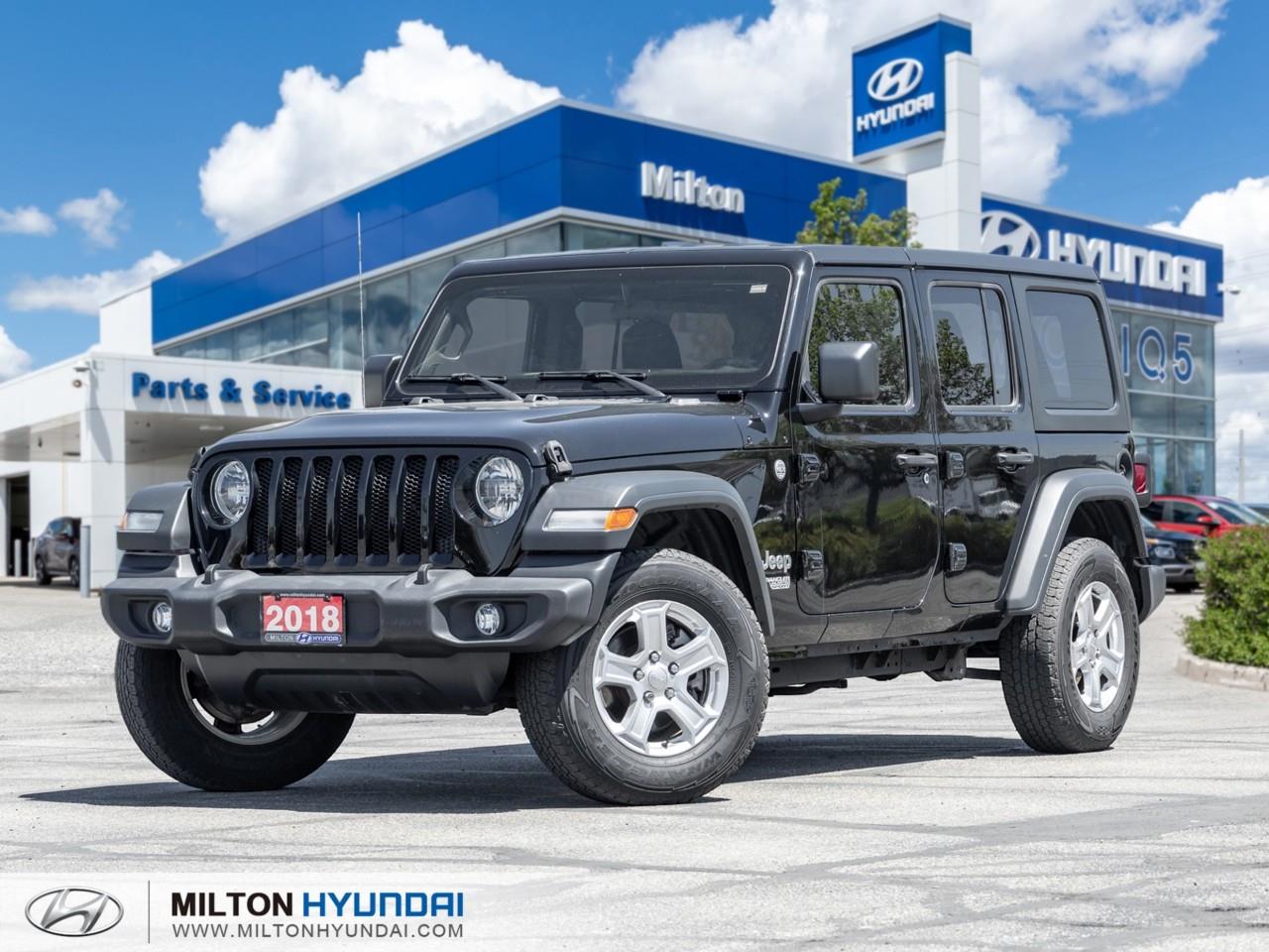 Black 2018 Jeep Wrangler Unlimited Sport 4WD SUV / Crossover Four-Wheel Drive 8-Speed Automatic