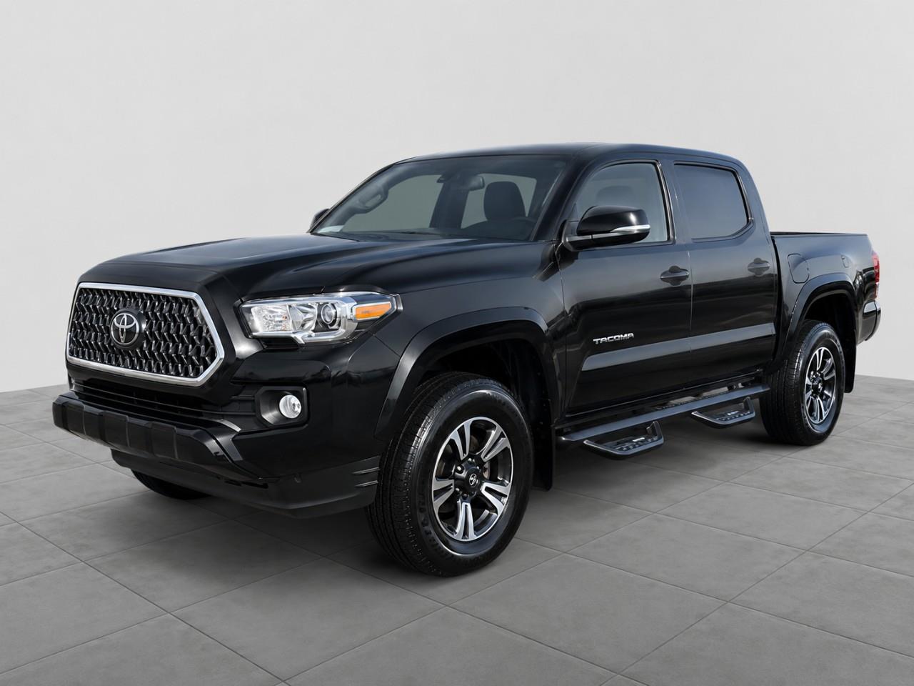 Black 2019 Toyota Tacoma TRD Sport Double Cab 4WD Pickup Truck Four-Wheel Drive 6-Speed Manual