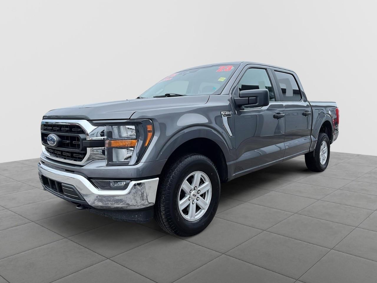 Gray 2023 Ford F-150 XLT SuperCrew 4WD Pickup Truck Four-Wheel Drive Automatic