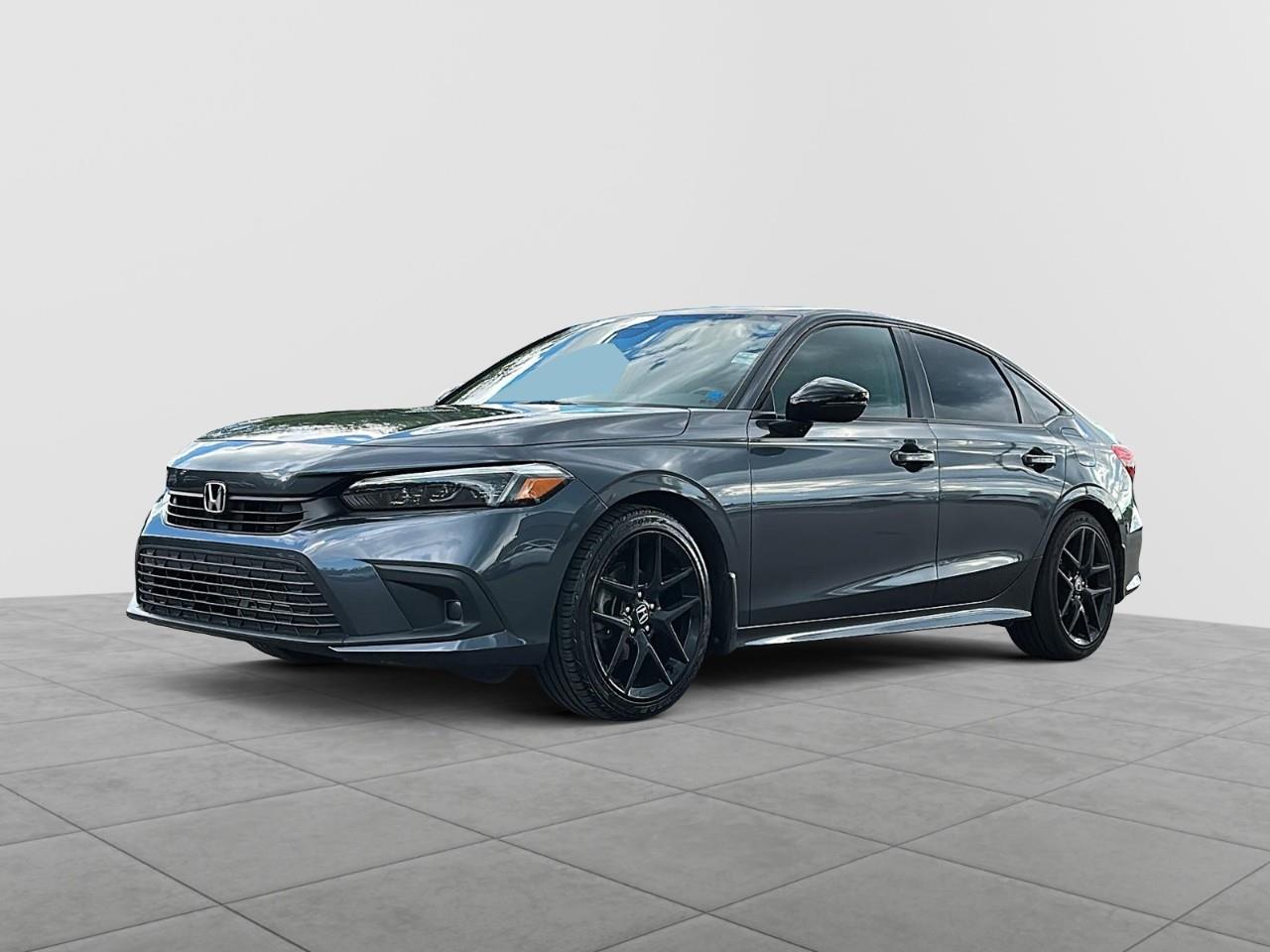 Gray 2023 Honda Civic Sport FWD Sedan Front-Wheel Drive Continuously Variable Transmission