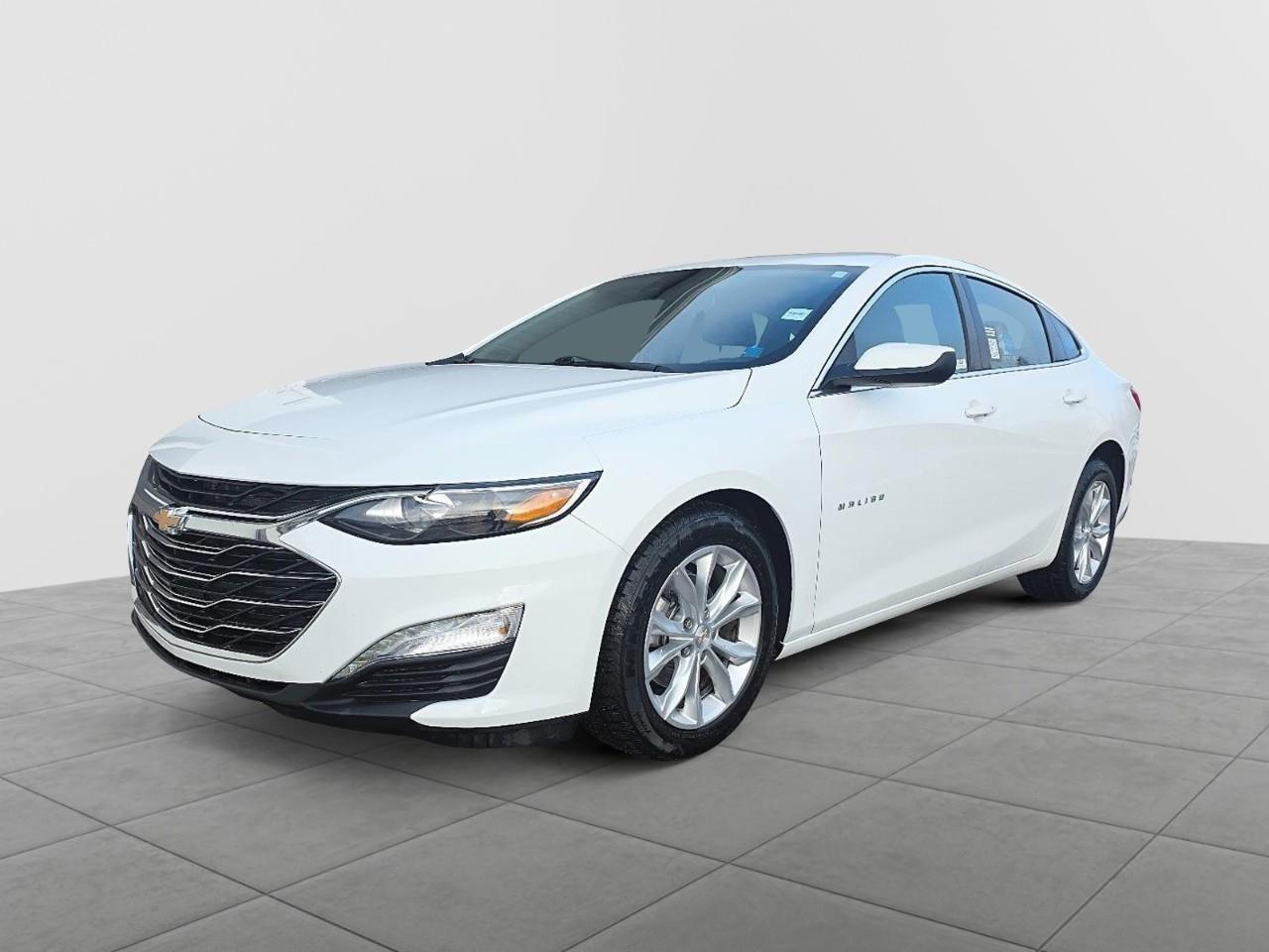 White 2024 Chevrolet Malibu LT with 1LT FWD Sedan Front-Wheel Drive Continuously Variable Transmission