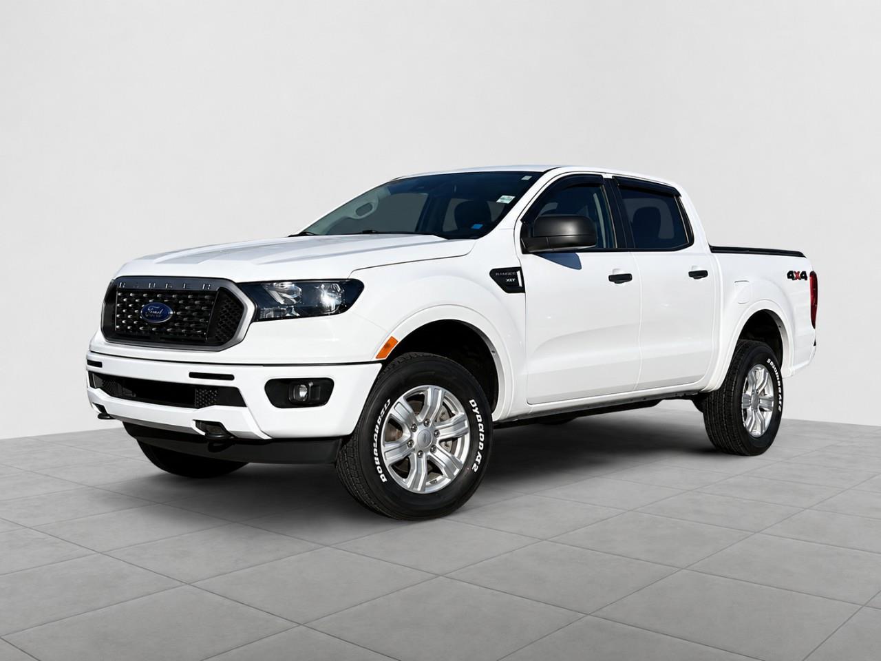 White 2023 Ford Ranger XLT SuperCrew 4WD Pickup Truck Four-Wheel Drive Automatic
