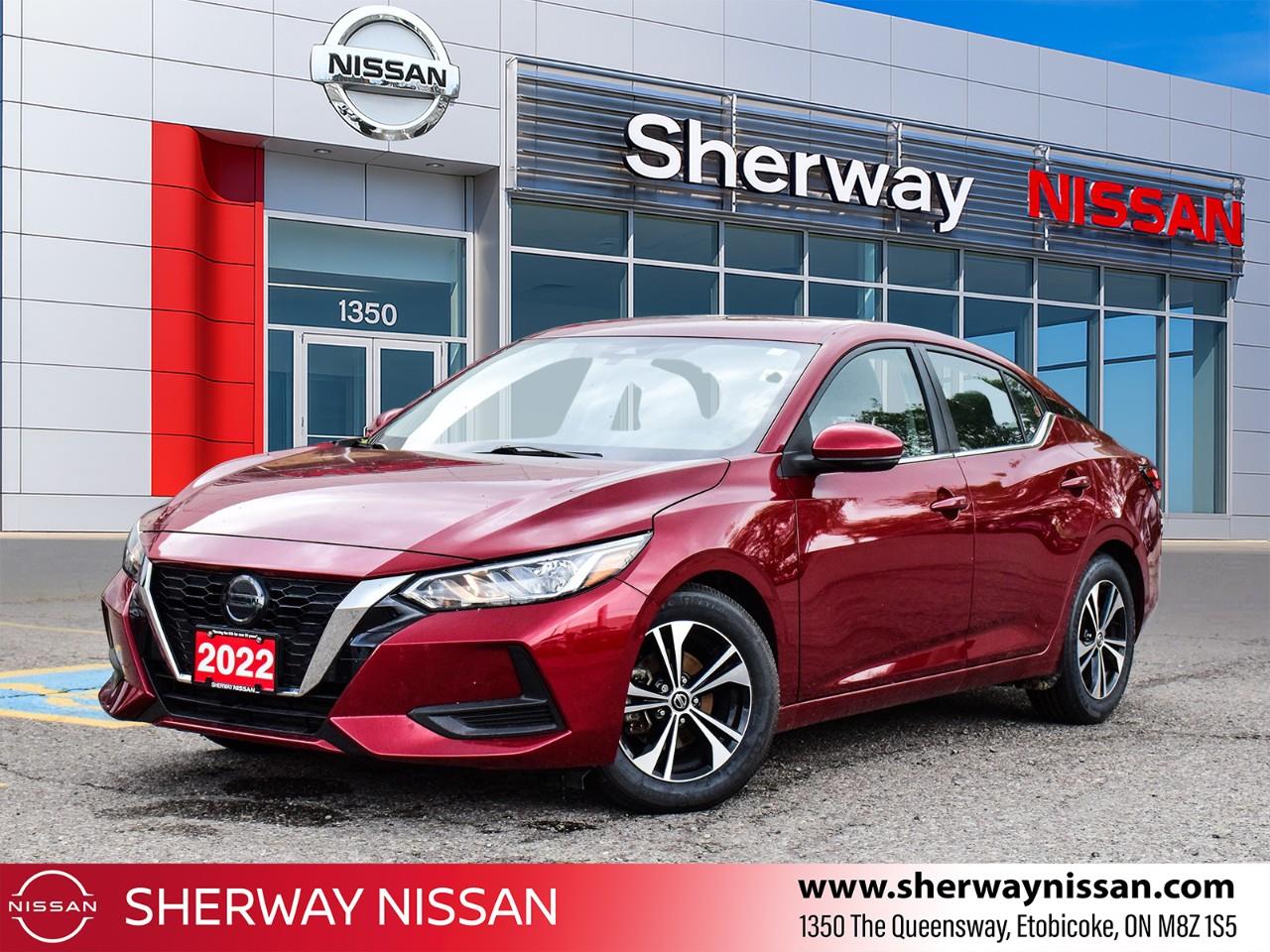Red (Maroon) 2022 Nissan Sentra SV FWD Sedan Front-Wheel Drive Continuously Variable Transmission