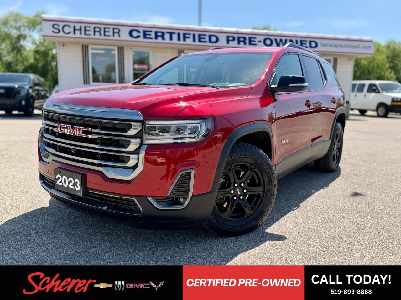 Red 2023 GMC Acadia AT4 AWD SUV / Crossover Four-Wheel Drive 9-Speed Automatic
