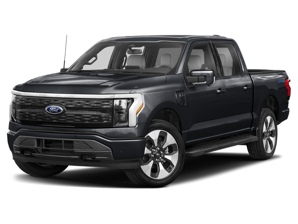Black 2022 Ford F-150 Lightning Pickup Truck All-Wheel Drive 1-Speed Automatic