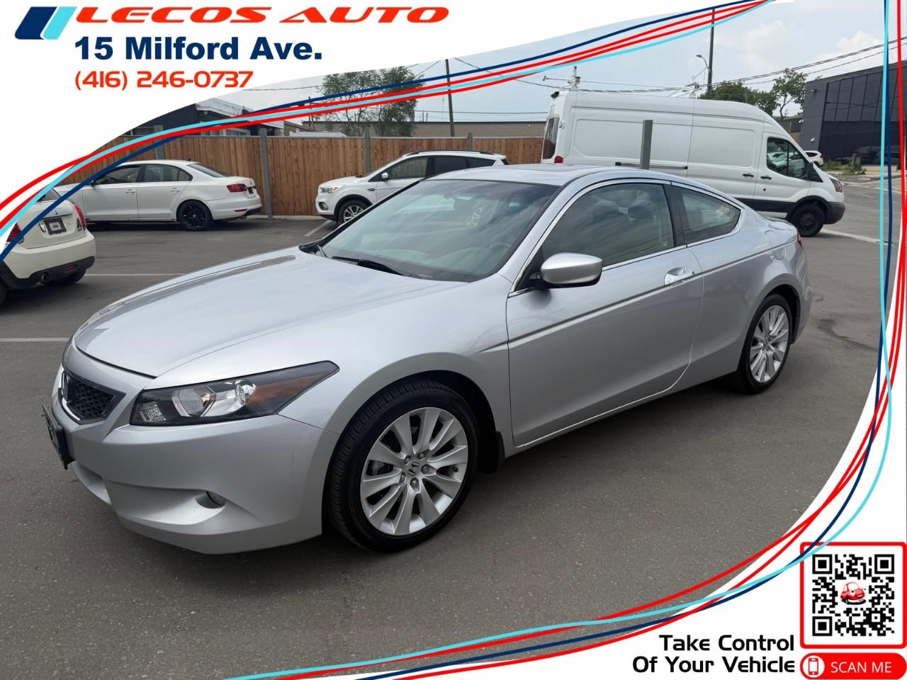 Silver 2010 Honda Accord Coupe EX-L V6 Coupe Front-Wheel Drive 5-Speed Automatic