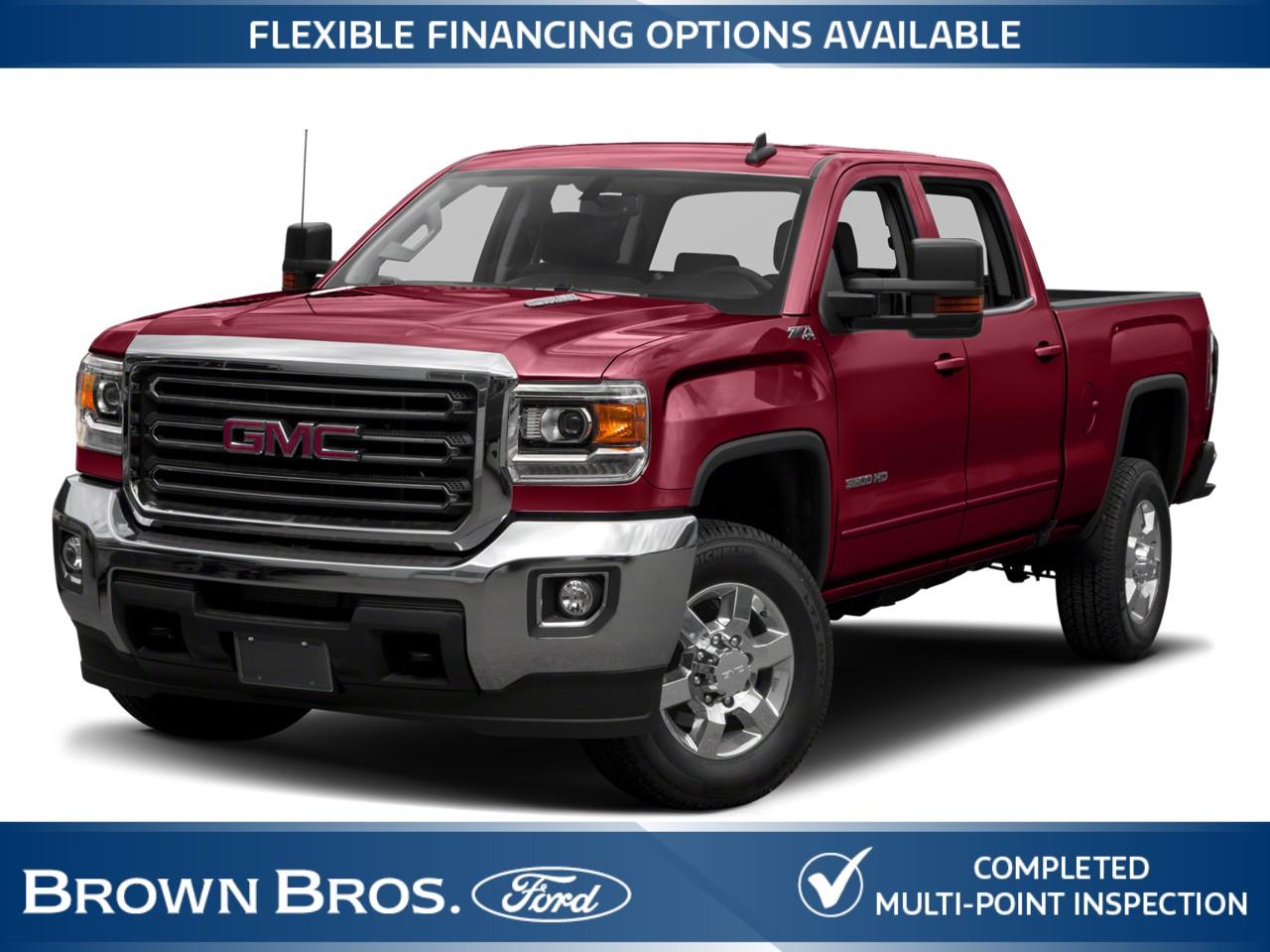 Red 2018 GMC Sierra 3500HD SLT Crew Cab 4WD Pickup Truck Four-Wheel Drive 6-Speed Automatic