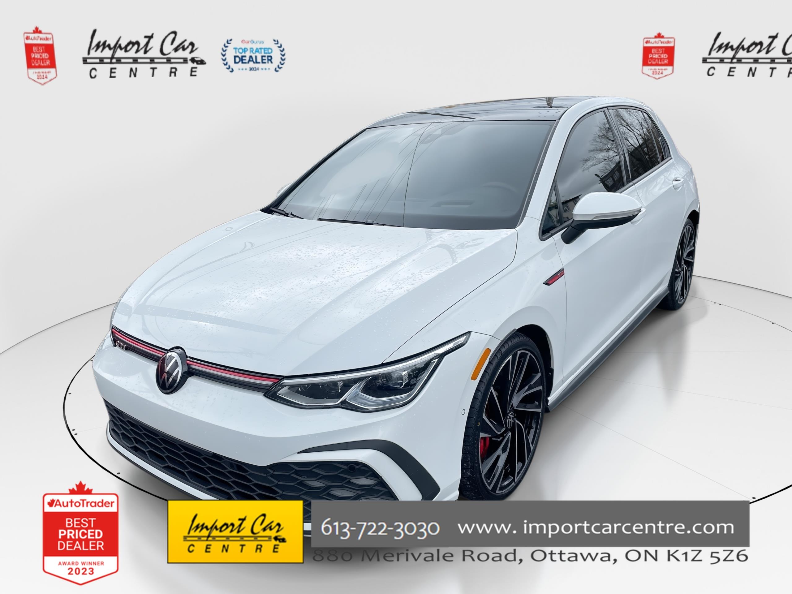 White 2023 Volkswagen Golf GTI Hatchback 7-Speed Automatic