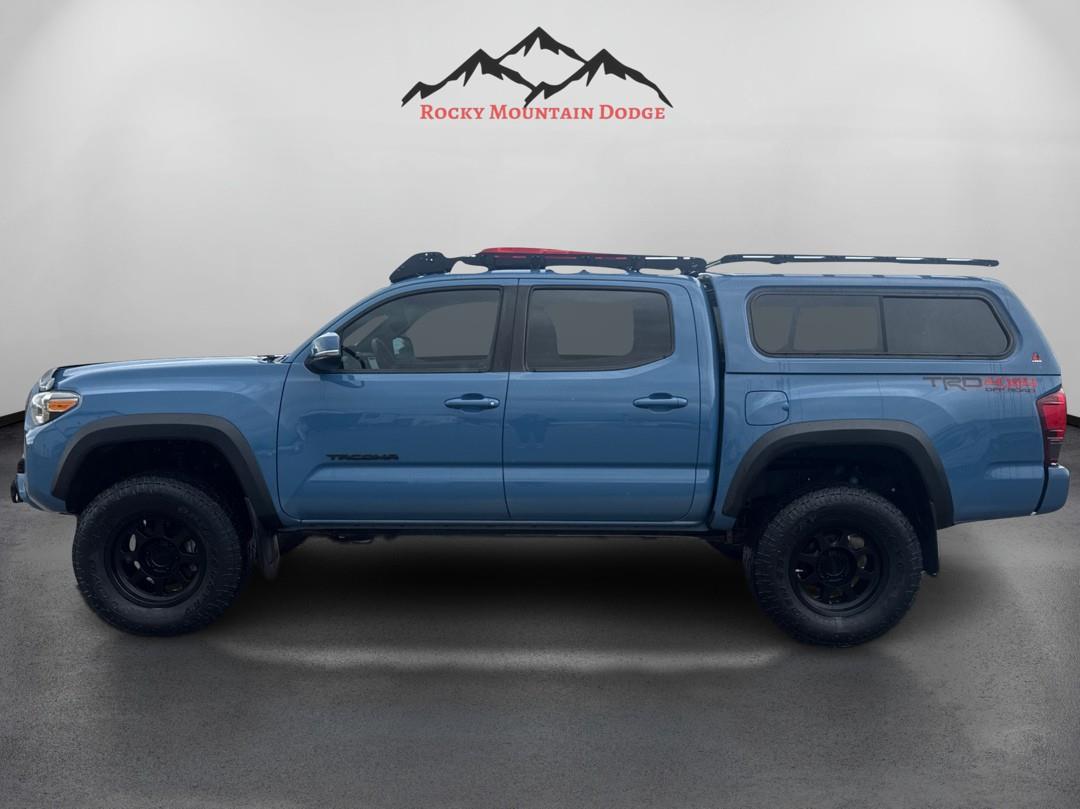 Blue 2019 Toyota Tacoma TRD Off Road Double Cab 4WD Pickup Truck Four-Wheel Drive 6-Speed Automatic