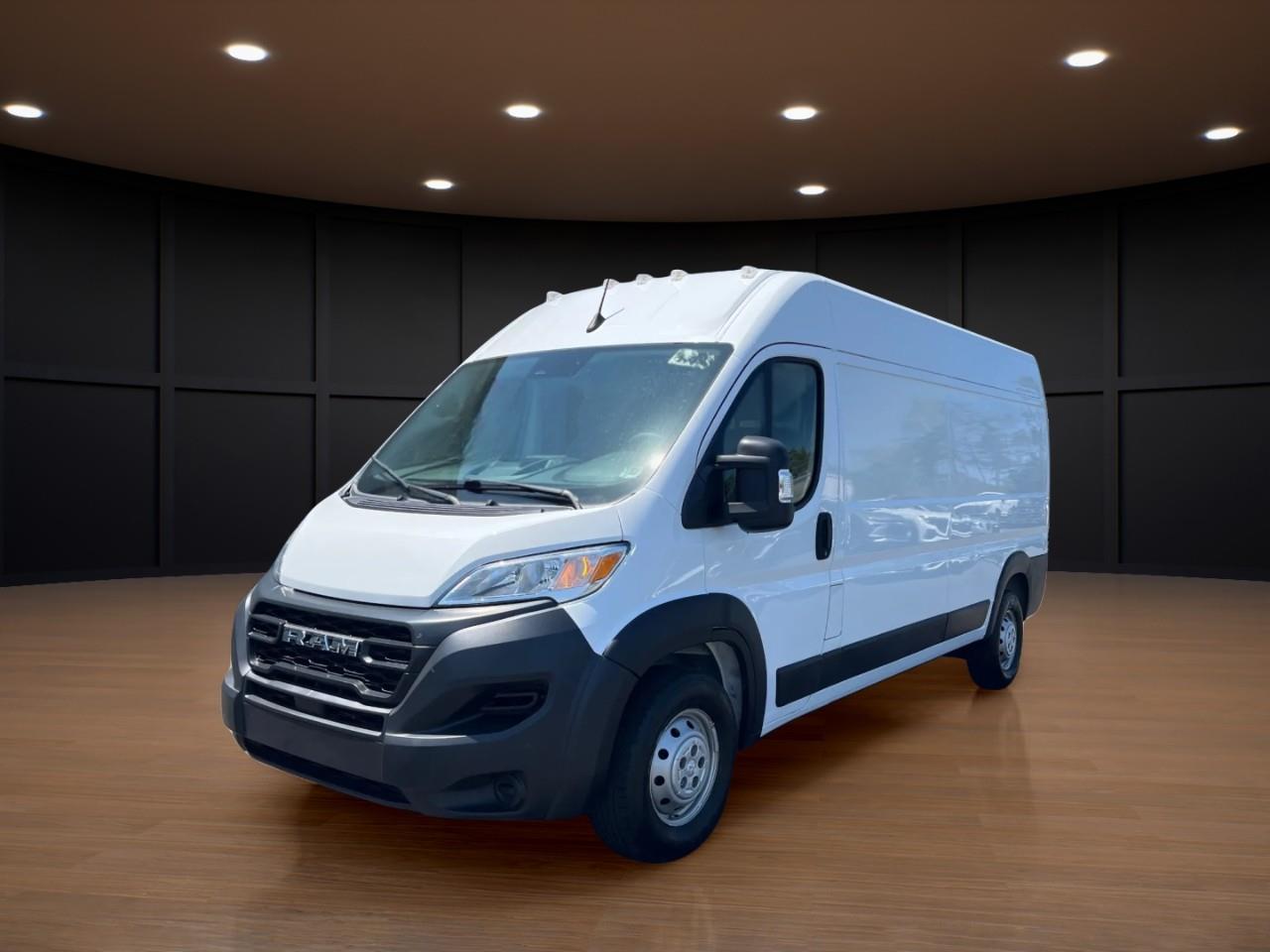 White 2023 RAM ProMaster 3500 159 High Roof Cargo Van FWD Van Front-Wheel Drive 9-Speed Automatic