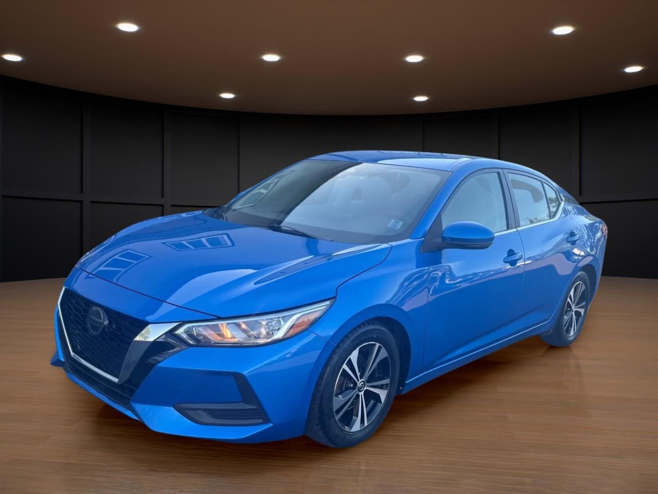 Blue 2020 Nissan Sentra Sedan Front-Wheel Drive Continuously Variable Transmission
