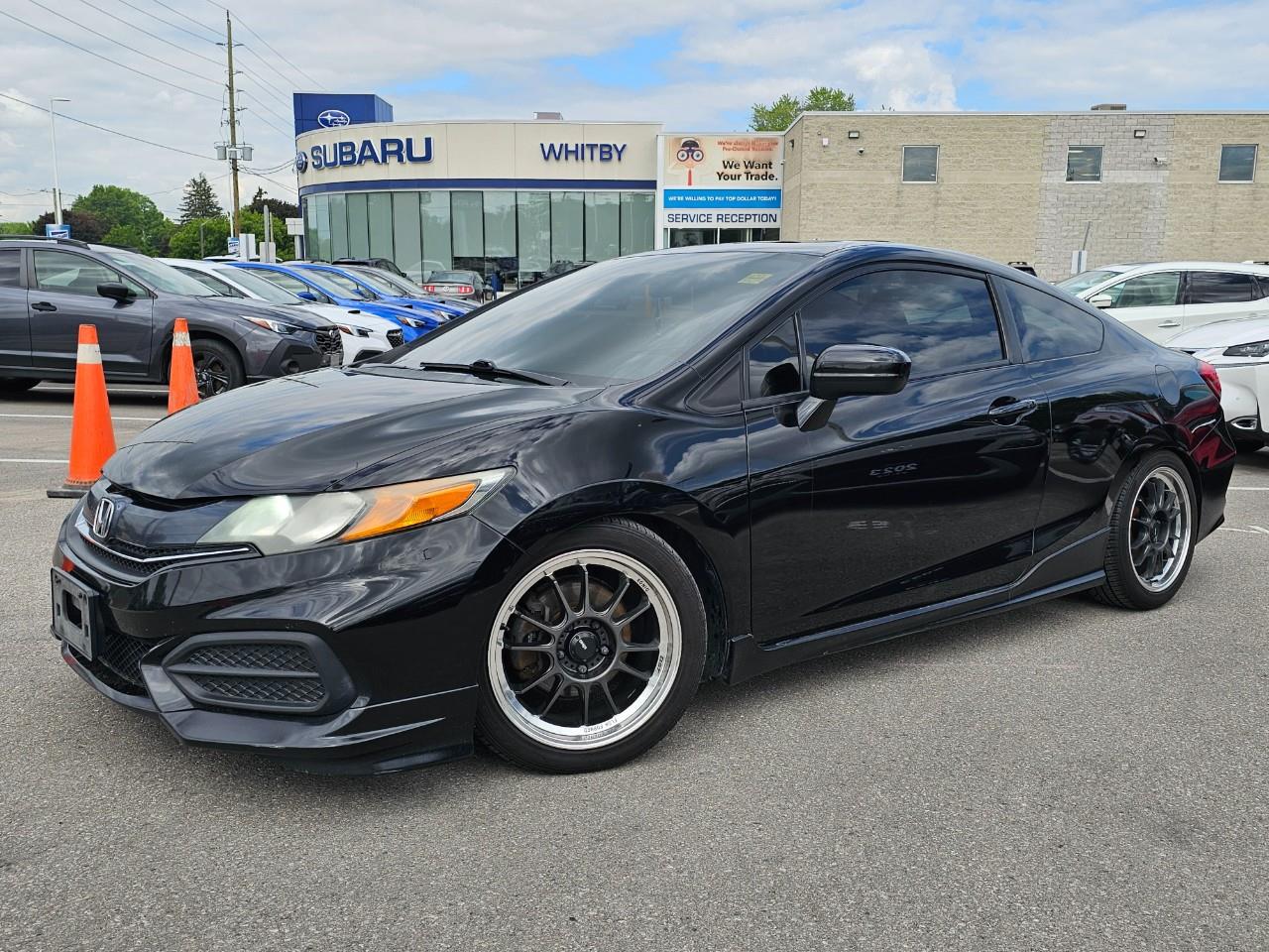 Black 2015 Honda Civic Coupe EX Coupe Front-Wheel Drive 5-Speed Manual