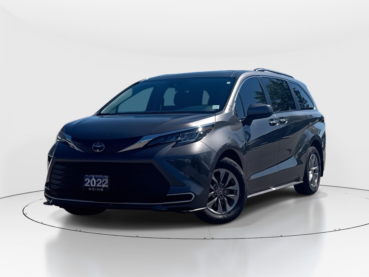 Gray 2022 Toyota Sienna Minivan Front-Wheel Drive Continuously Variable Transmission