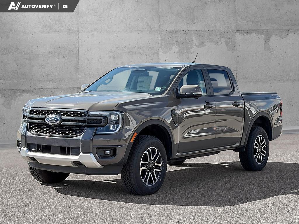 Gray 2025 Ford Ranger Lariat SuperCrew 4WD Pickup Truck Four-Wheel Drive Automatic