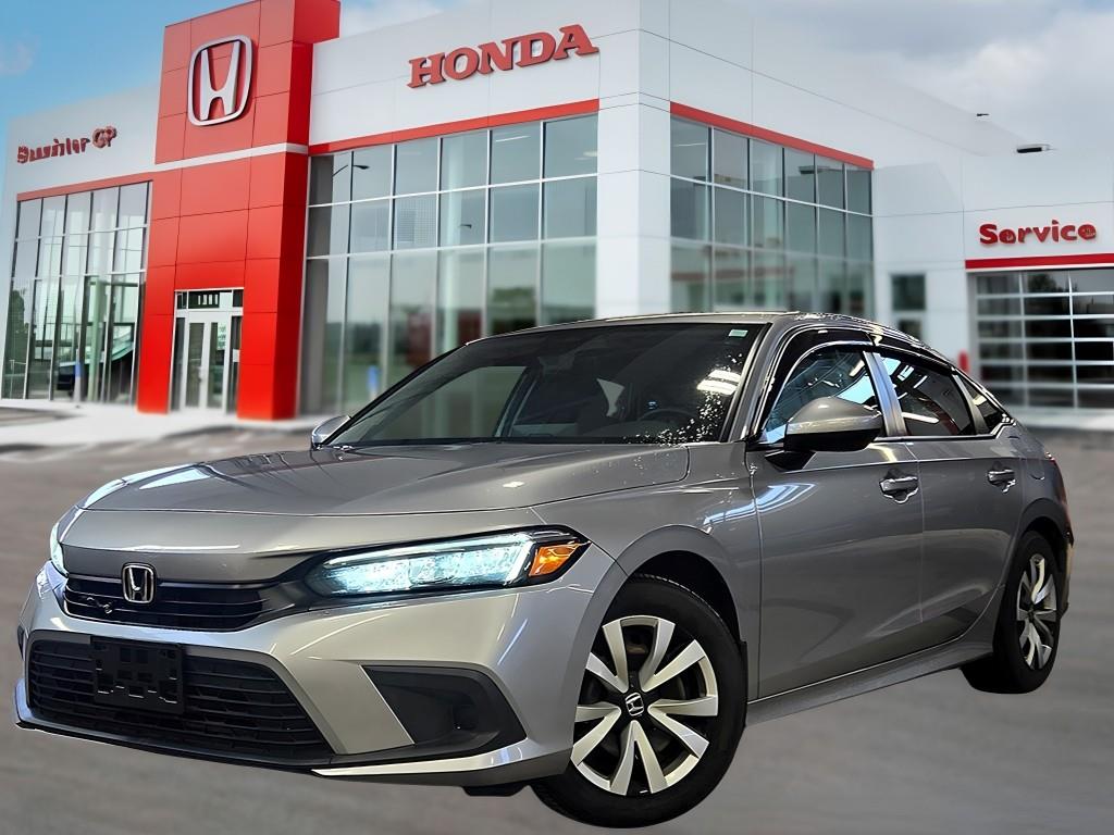 Silver 2023 Honda Civic LX FWD Sedan Front-Wheel Drive Continuously Variable Transmission