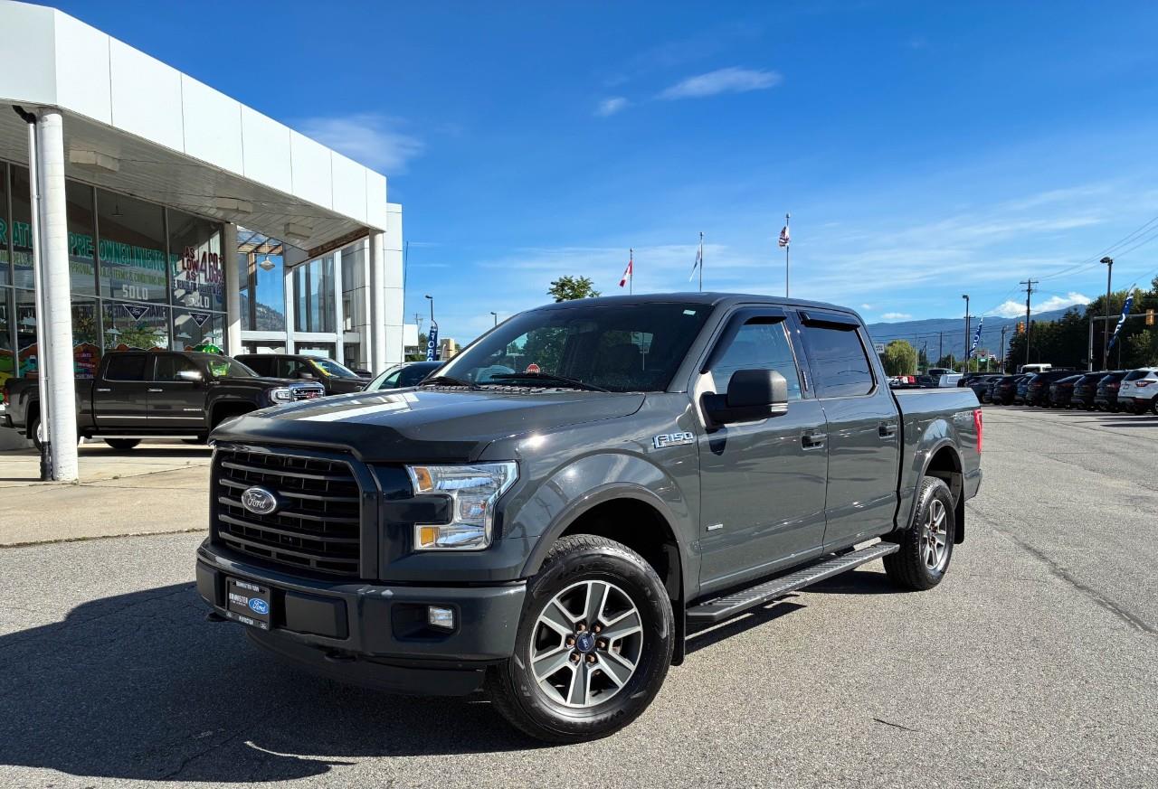 Gray 2016 Ford F-150 XLT SuperCrew 4WD Pickup Truck Four-Wheel Drive 6-Speed Automatic