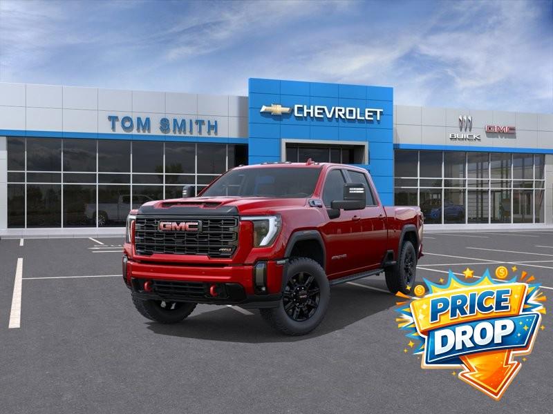 Red 2026 GMC Sierra 2500HD AT4 Crew Cab 4WD Pickup Truck Four-Wheel Drive Automatic
